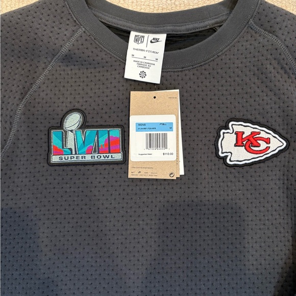 Men's Nike Kansas City Chiefs Super Bowl LVII Pullover Sweatshirt Men’s M BNWT - Picture 6 of 8